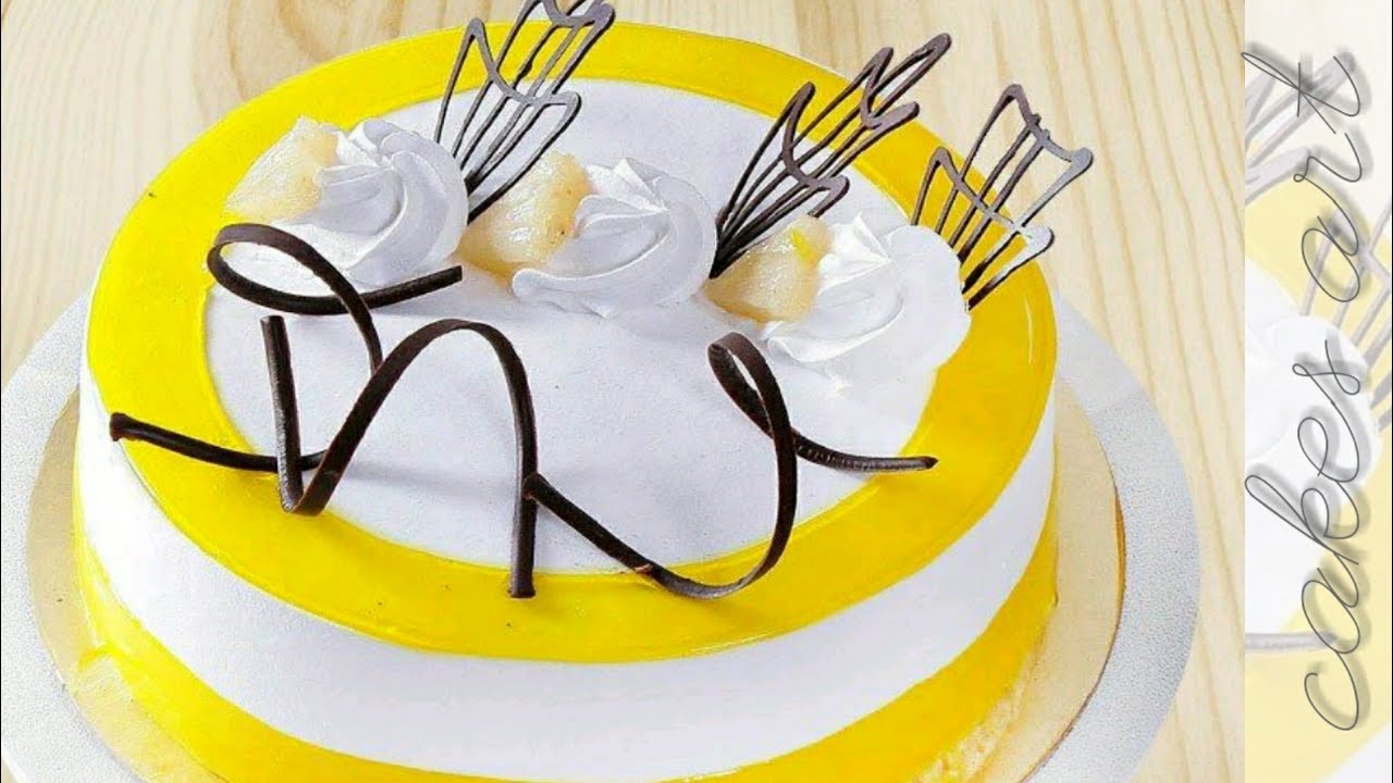 Pineapple Cake || pineapple ganache cake