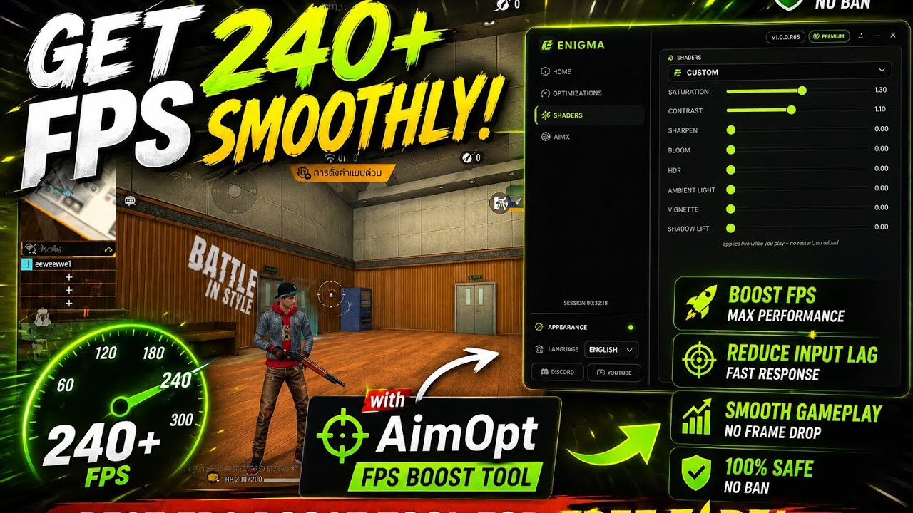 🔥 240+ FPS on BlueStacks 5?! 🚀 | AimOpt FPS Boost Tool for Free Fire