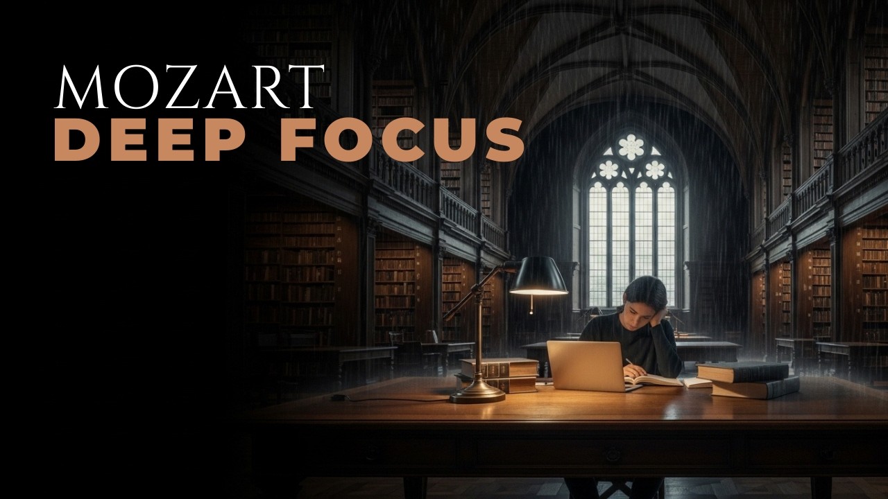 Study in a Rainy Mountain Sanctuary | Mozart Deep Focus & Brain Power