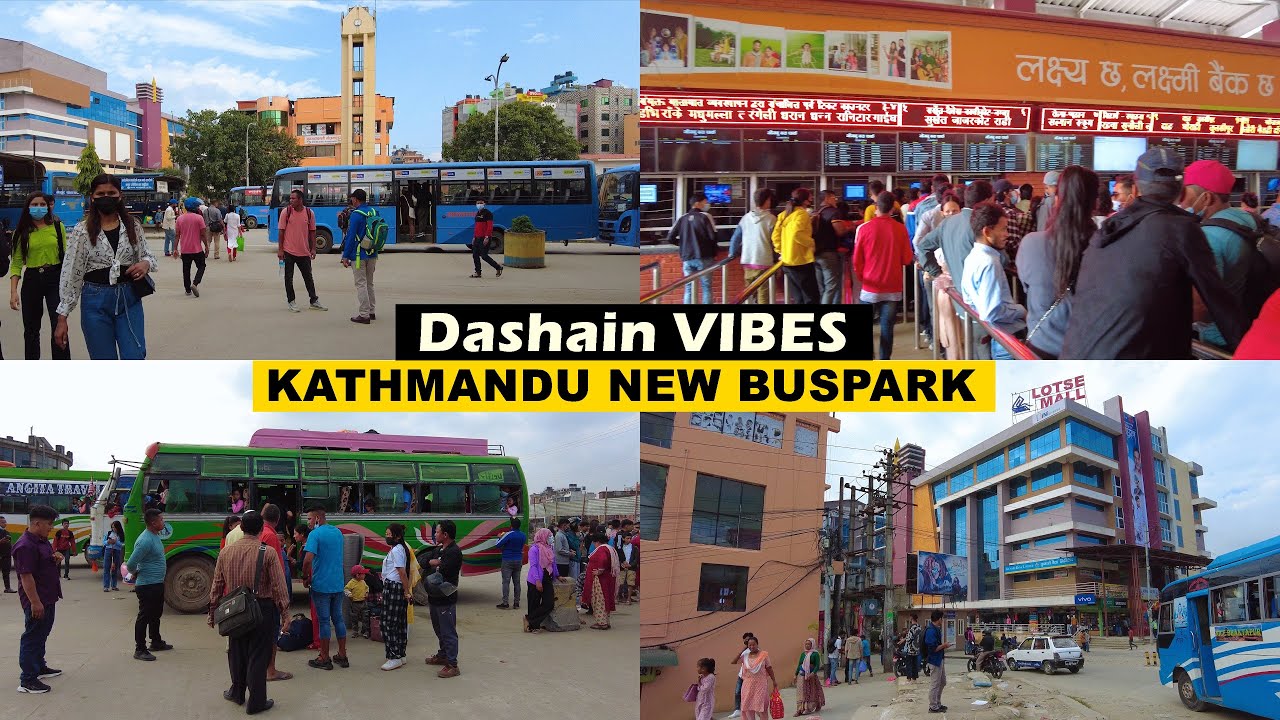 Kathmandu NEW BUS PARK 1.4 million Leave Kathmandu Valley for Dashain Festival 2022