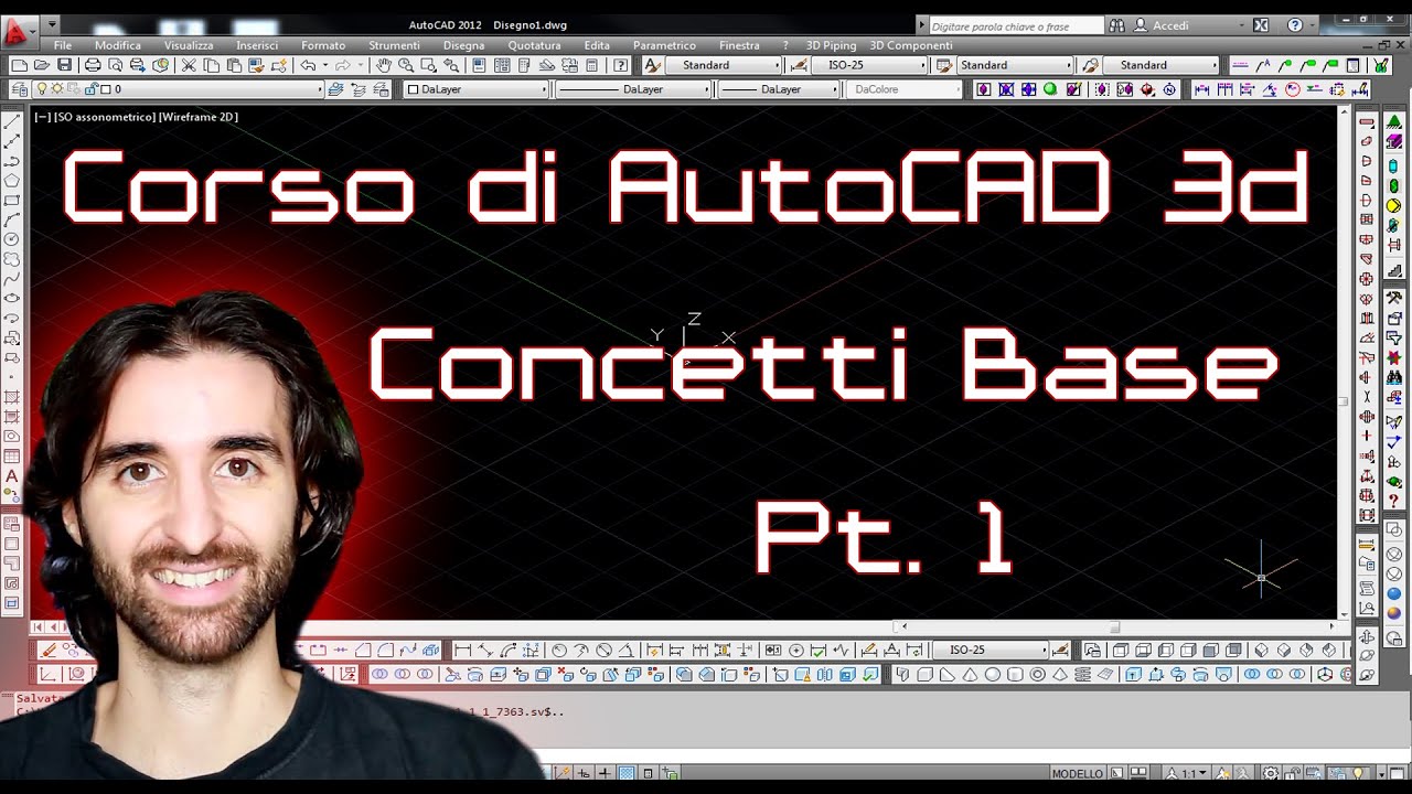 Corso di Autocad 3D - 1 - Concetti base del 3D Pt. 1