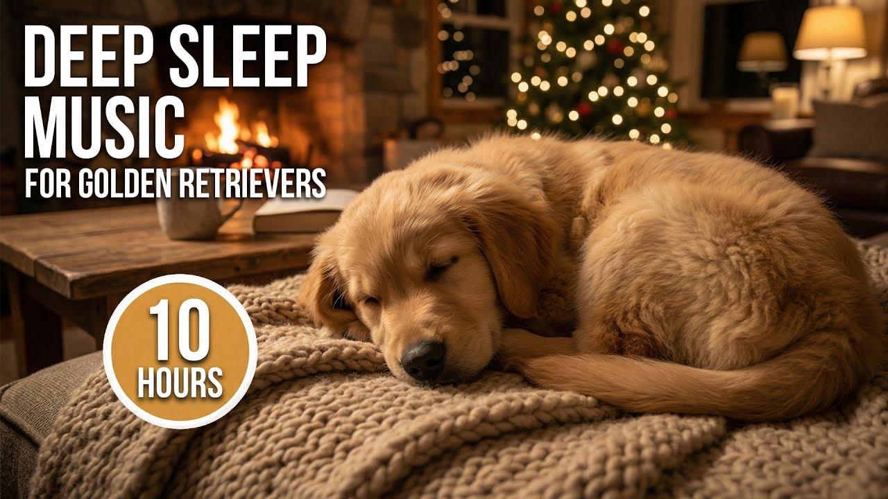 Relaxing Music for Golden Retrievers 🐶 Calm Anxiety, Stop Barking & Deep Sleep (10 Hours)