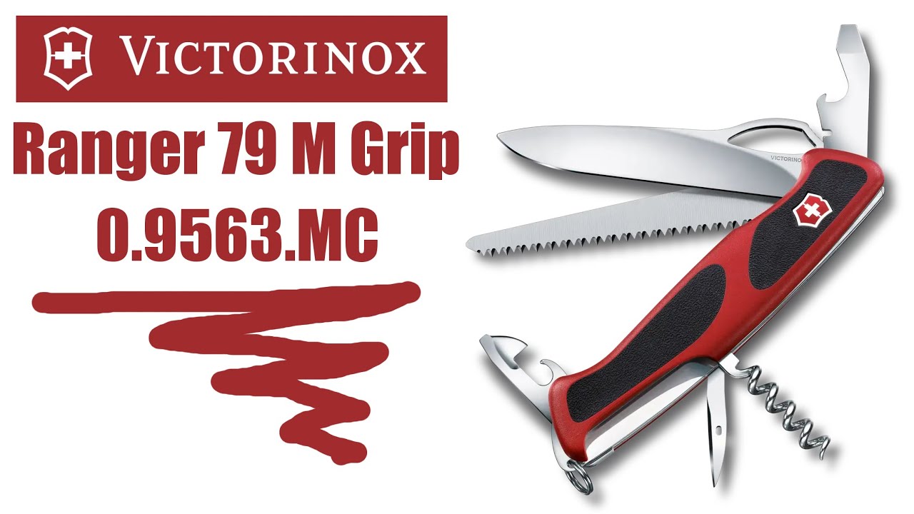 Victorinox 0.9563.MC Ranger 79 M Grip  Super Pocket Knife with 12 Functions unboxing and demo