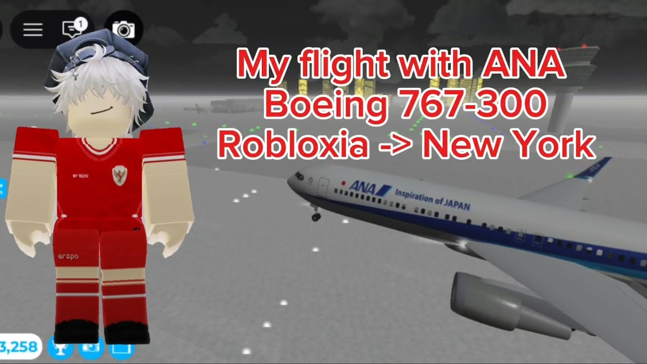 My flight with B767-300 ANA Robloxia to New York in Cabin Crew Simulator Roblox