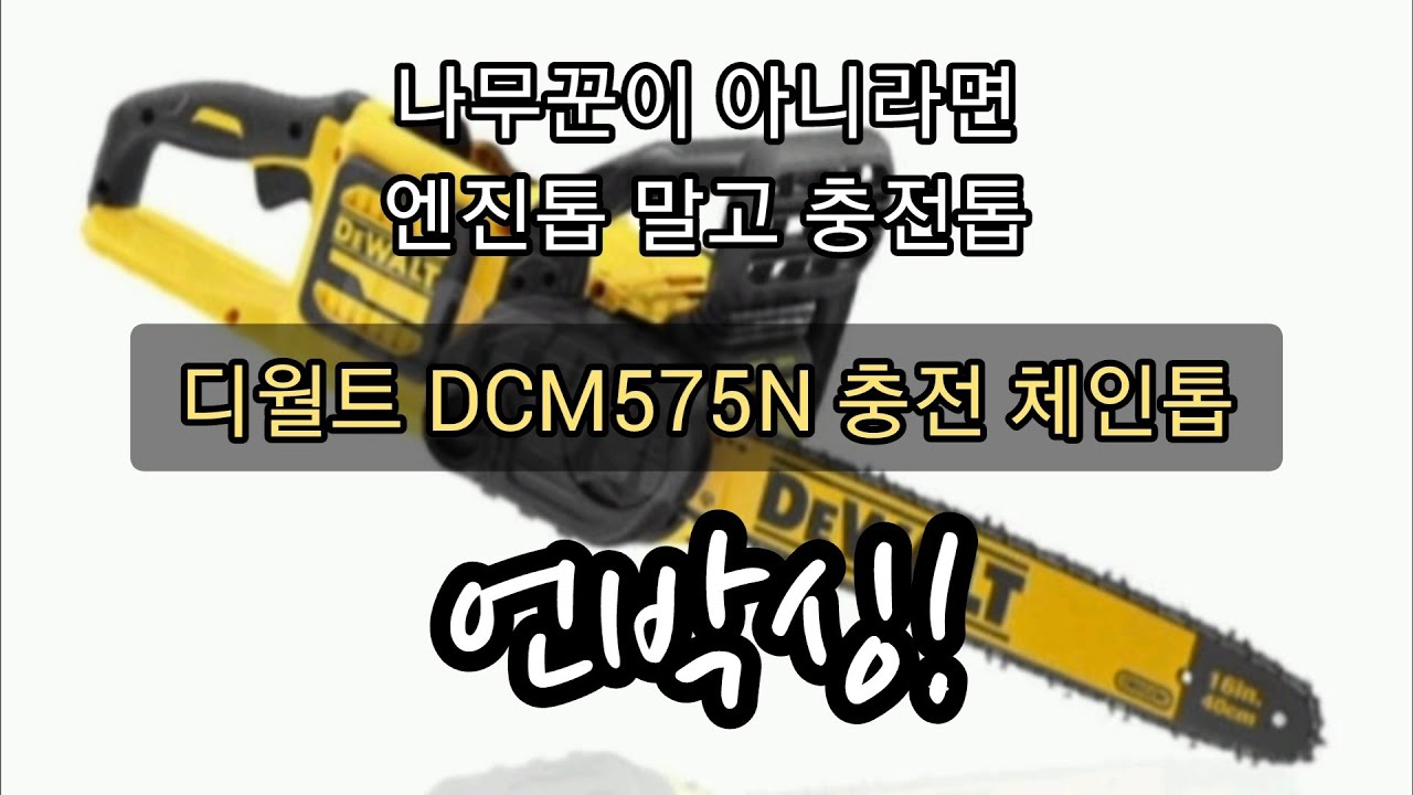 엔진톱 말고 충전톱 (디월트 DCM575N 충전 체인톱) Not the engine saw, but the charging saw. (Dewalt DCM575N)
