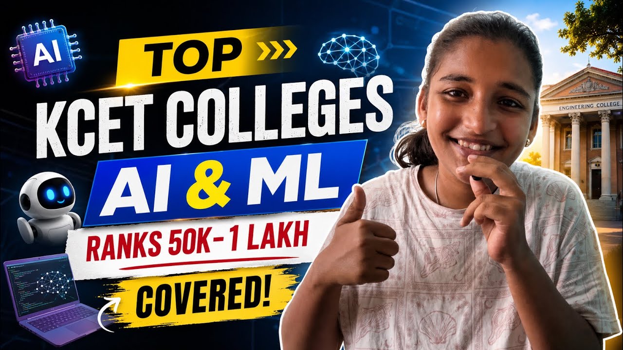     Top KCET AI & ML Colleges 2026 | 50K&ndash;1 Lakh Rank 🔥