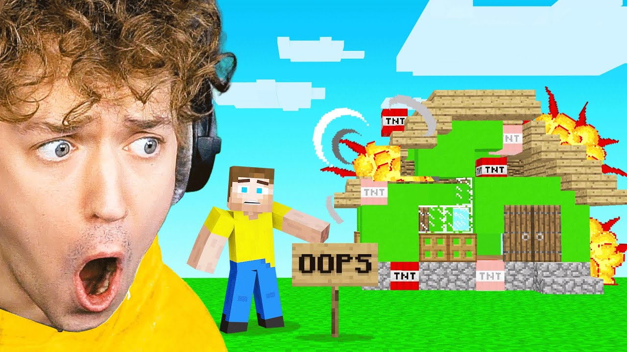 Я «случайно» ВЗОРВАЛ ДОМ ДРУЗЕЙ в Minecraft!