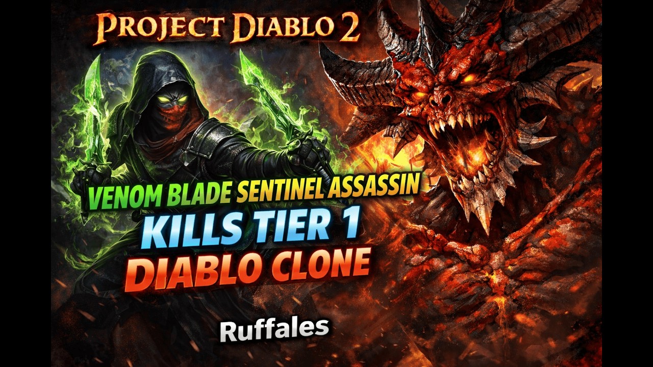 PD2 S12 HC - Venom Blade Sentinel - T1 Diablo Clone