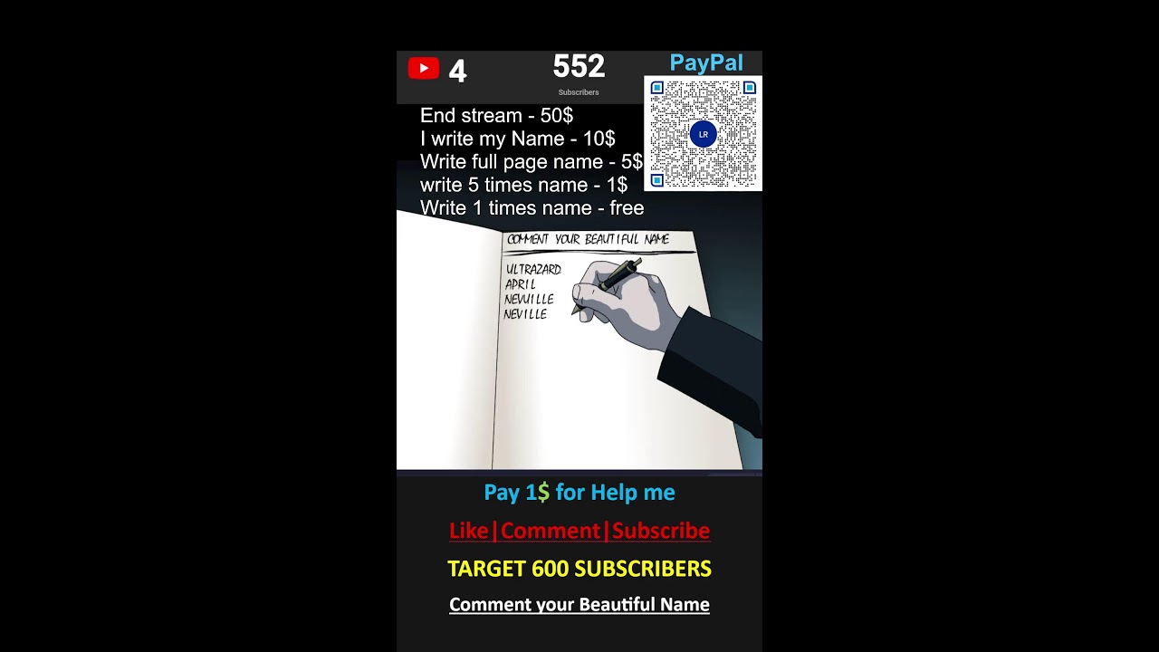 Name Writing in Night for  my viewers and subscribers