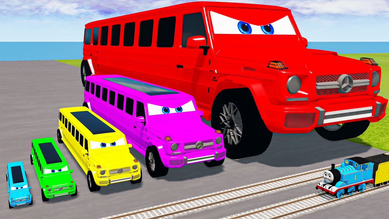 Big & Small Colors Long Vizor VS Trains Thomas | BeamNG.drive