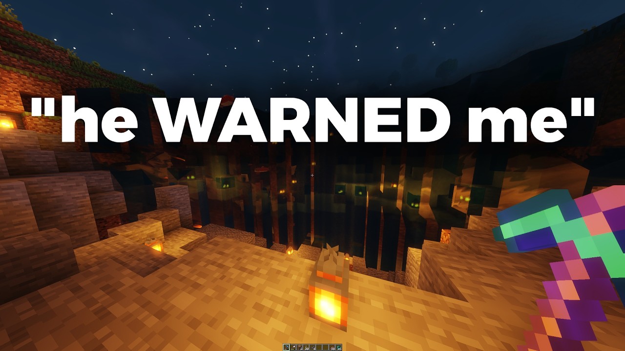 I read a scary reddit story and build a waterfall in Minecraft