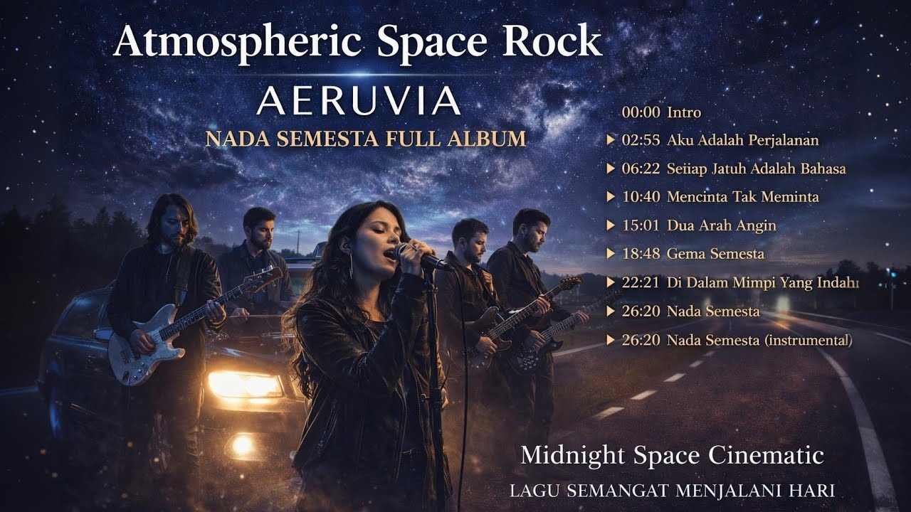 AERUVIA - NADA SEMESTA FULL ALBUM | LAGU MOTIVASI SEMANGAT MENJALANI HARI | NIGHT DRIVING