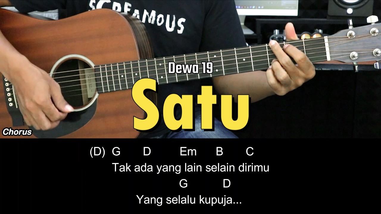 Satu - Dewa 19 | Tutorial Chord Gitar Mudah dan Lirik