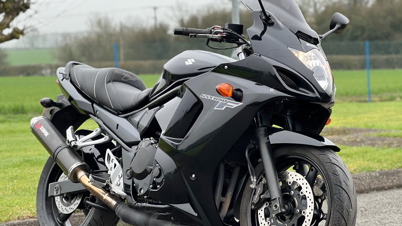 GSX650F Suzuki exhaust sound review walk around video 