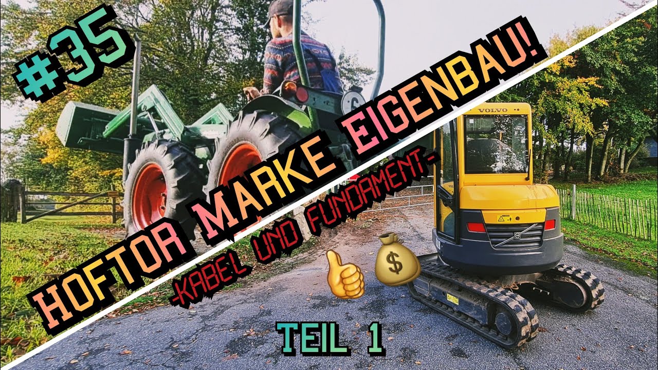 Low Budget Schiebetor | Hoftor Marke Eigenbau | Holder AG3 | Volvo ECR28 | Bagger