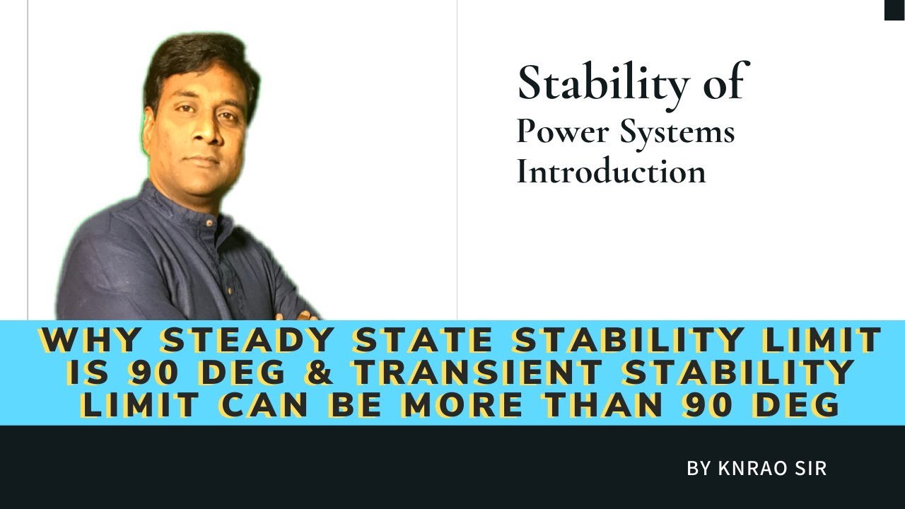 Why Steady state stability limit is 90 degree & Transient can be more than 90 degree | GATE | KN Rao