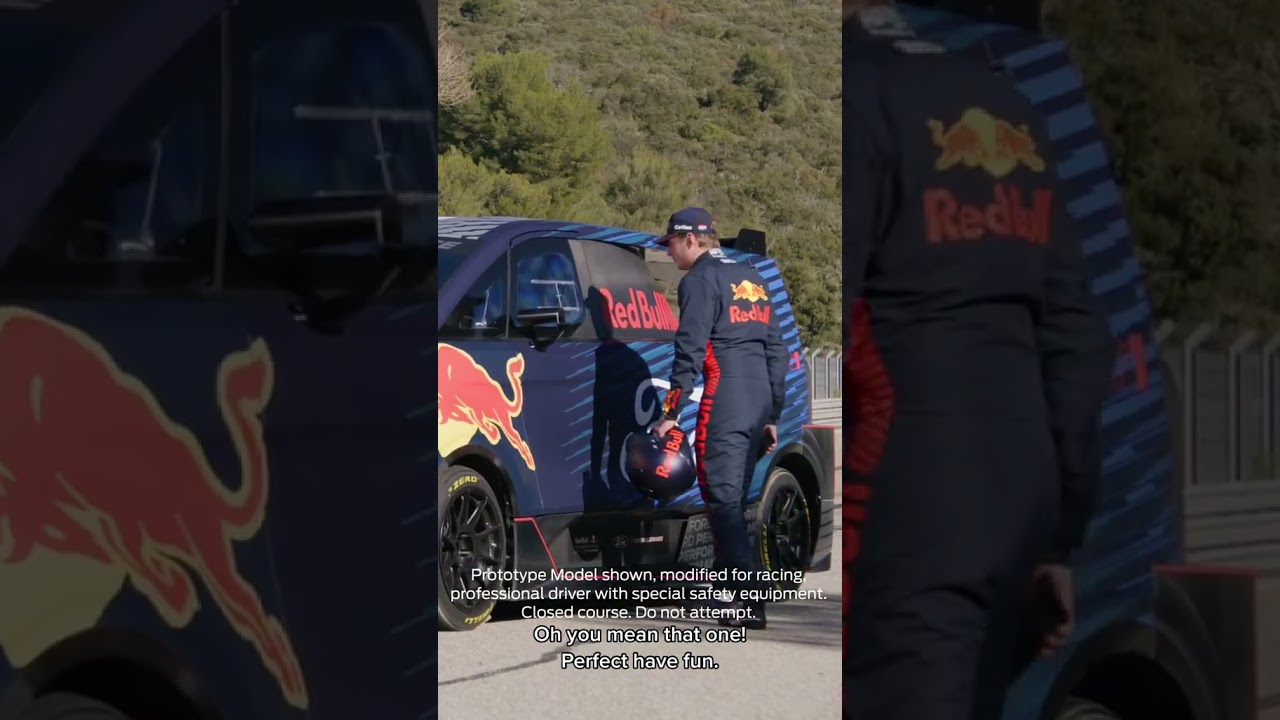 Max Verstappen fährt den Ford Pro Electric SuperVan