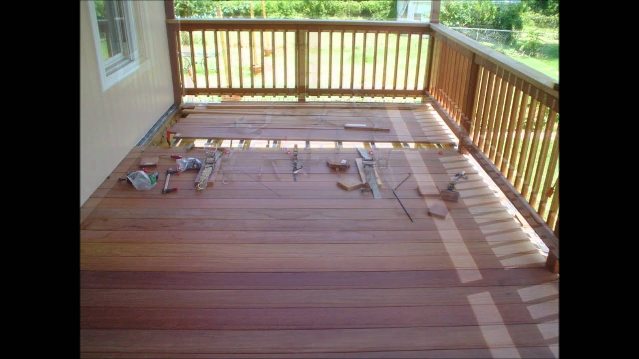 Installing the Cumaru 5/4 x 6 deck boards from Advantage Lumber. July 2012