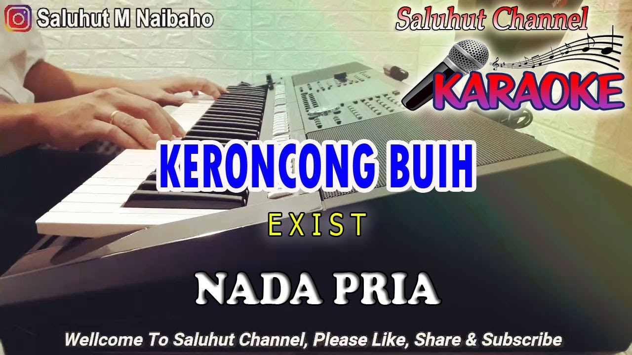 BUIH JADI PERMADANI KERONCONG ll KARAOKE ll EXIST ll NADA PRIA F=DO