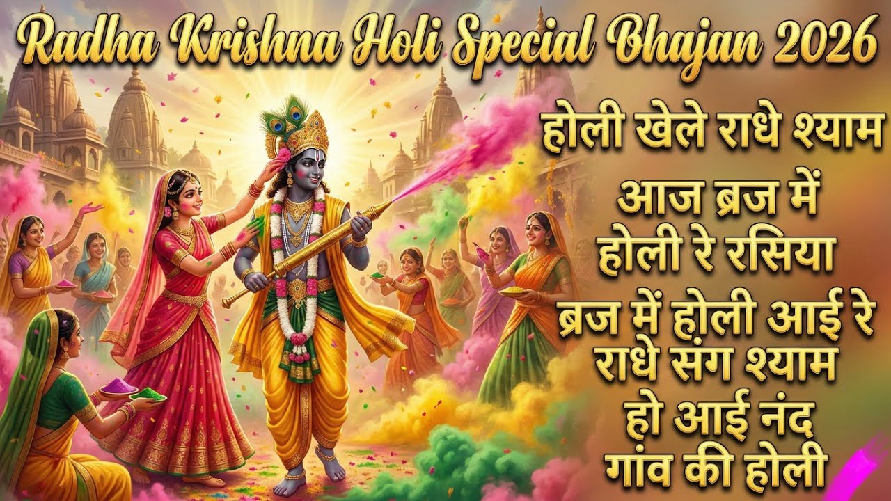 Radha Krishna Holi Bhajan 2026🔥 | होली खेले राधे श्याम | हो आई नंद गांव की होली |Superhit Holi song.