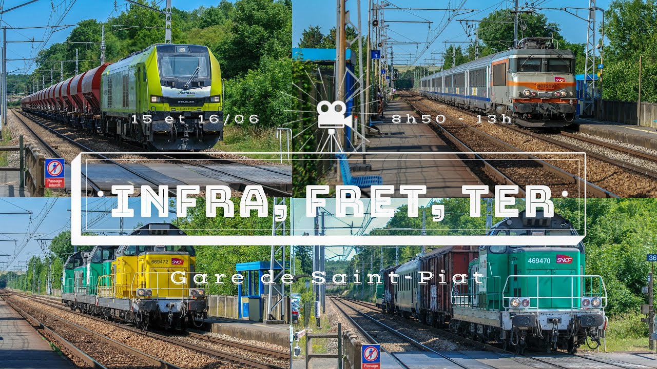 BB 69400, Train Graisseur de Cat&eacute;naire, E4001, BB 75000, Corail Normandie et TER Centre &agrave; St-Piat