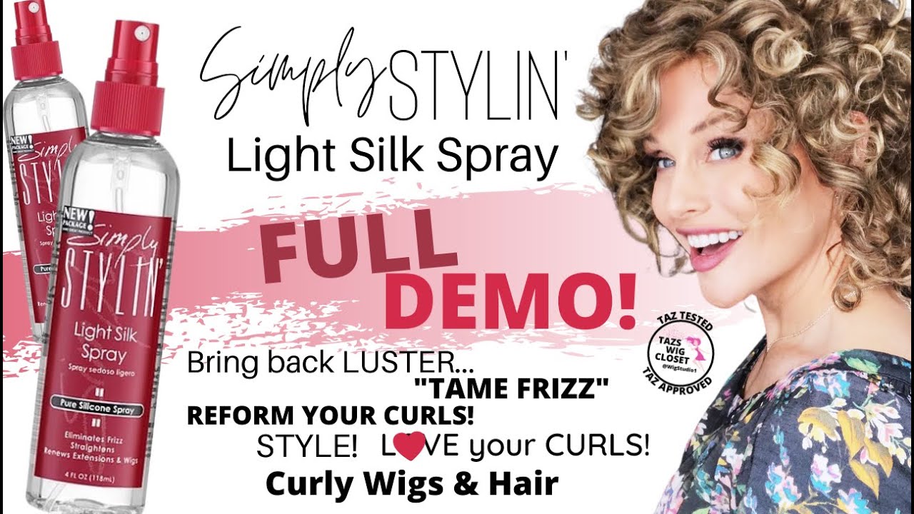 SIMPLY STYLIN' Light Silk Spray | DEMO | WHY your CURLS NEED THIS! | USE 3 WAYS! 2 WIGS!