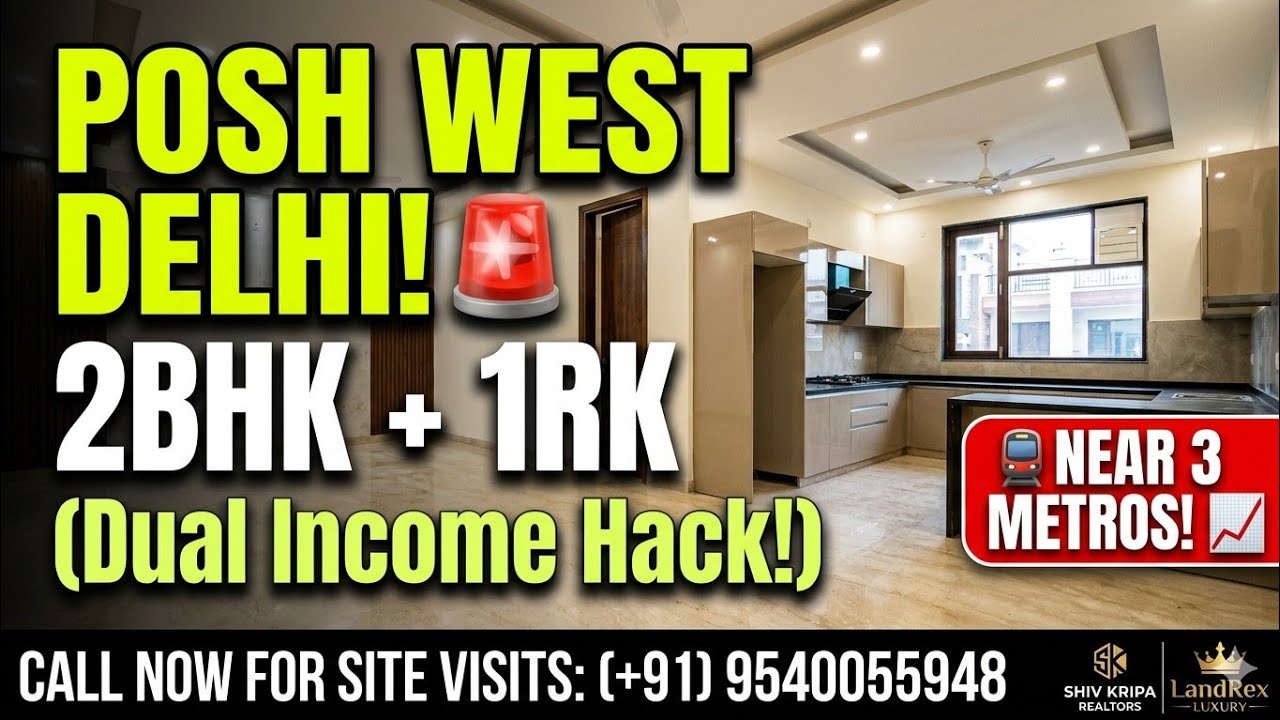 Mansarovar Garden 2BHK + 1RK Posh Colony Builder Floors In West Delhi Near 3 Metro Stations & Market