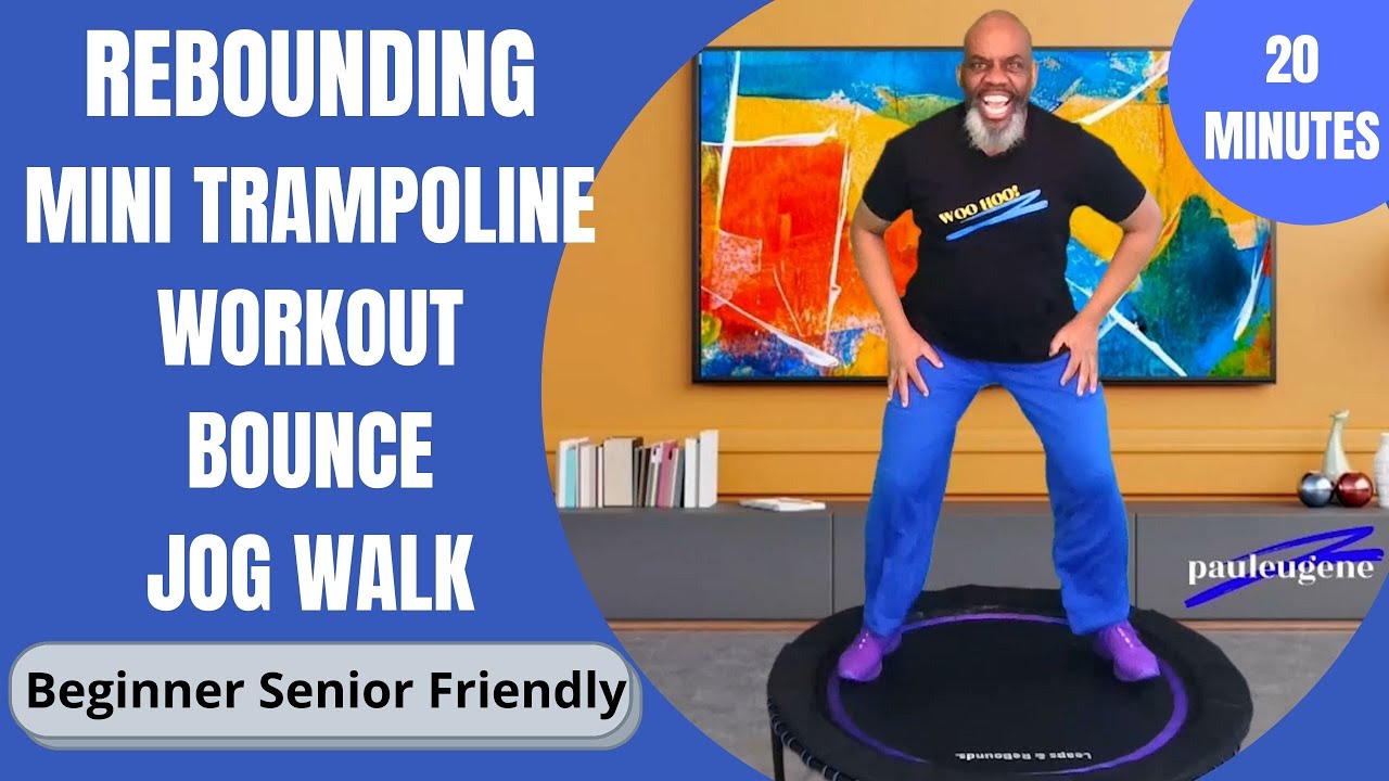 Rebounding Exercise Mini Trampoline| Bounce Jog Walk Workout | 20 Minutes | Beginner Senior Friendly
