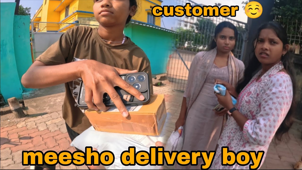 Cute customer 🥰 | delivery boy | meesho delivery vlog | day earning 💸 | #amit06 #delivery #vlog 