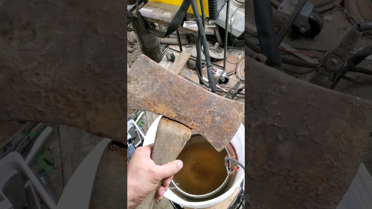 This old axe restoration part 1 #axe #restoration #diy #lumberjack