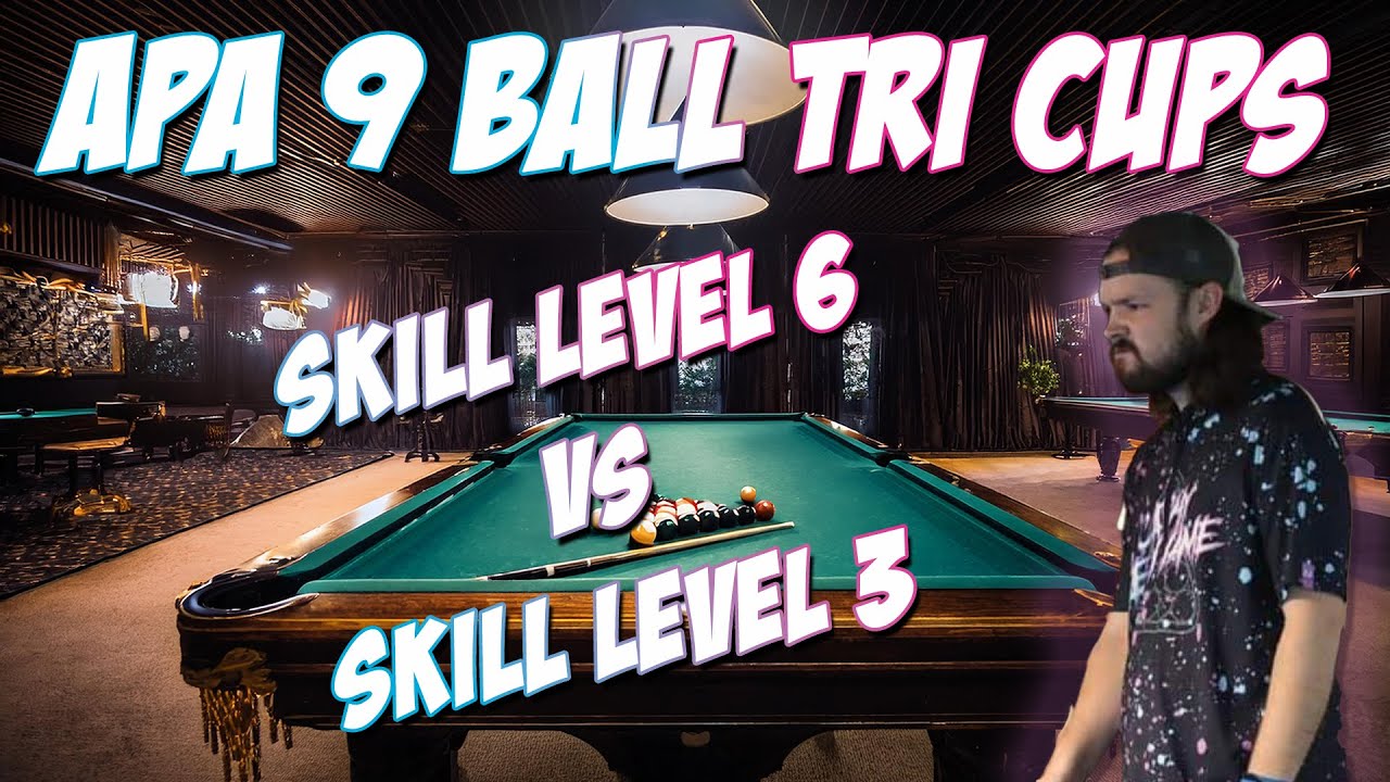 9 Ball Tri Cups - Skill Level 6 vs Skill Level 3 - APA