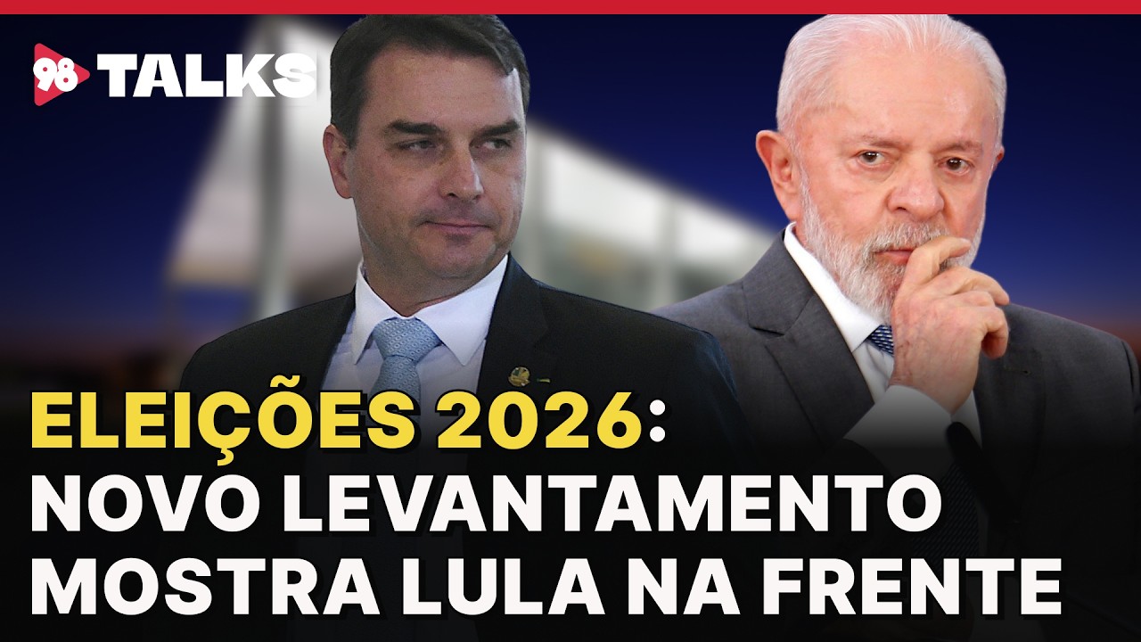 Pesquisa mostra Lula à frente no 1º turno e empate técnico contra Flávio Bolsonaro no 2º