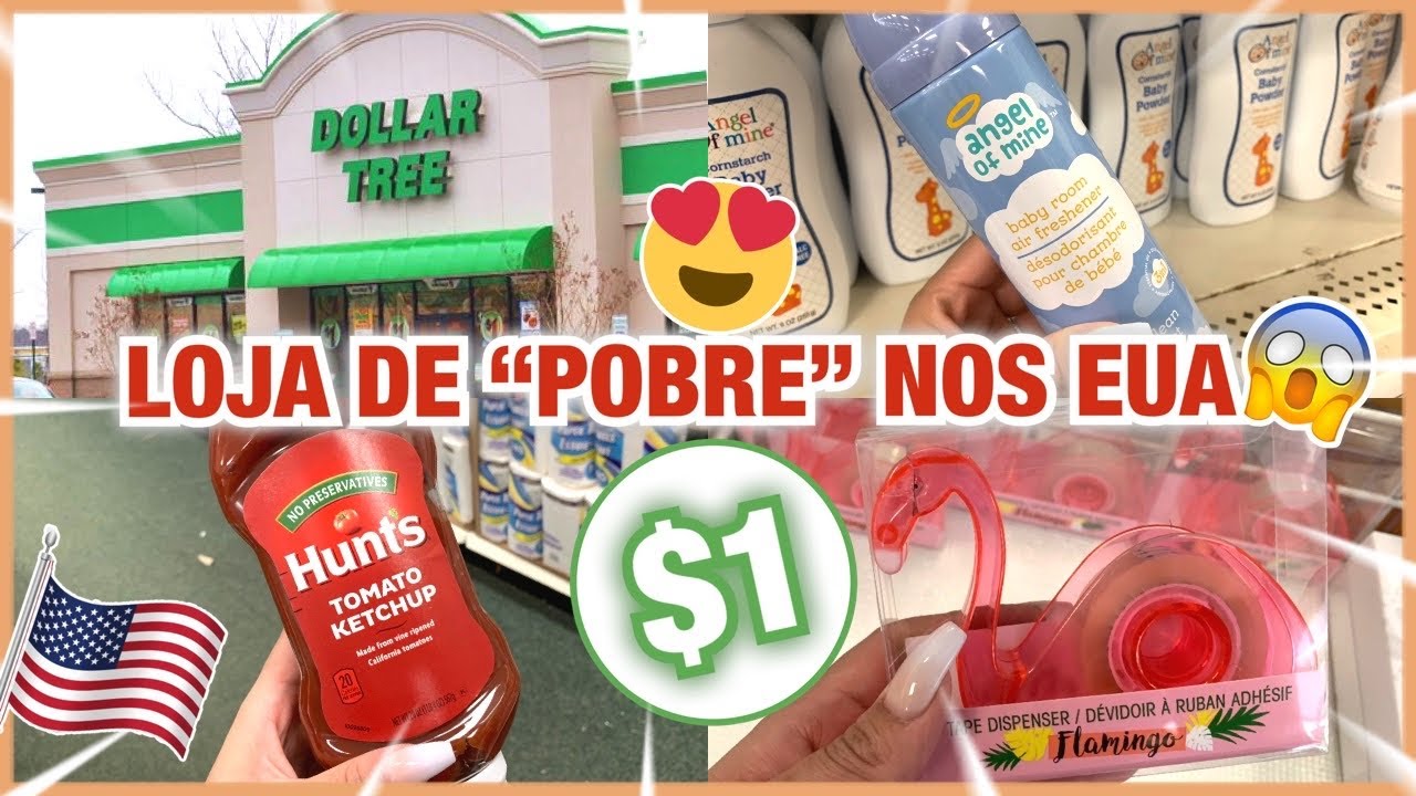 NÃO DÁ PRA PASSAR FOME NOS EUA!  😱😍 TEM TUDO NA DOLLAR TREE! COMPRAS NA LOJA DE $1