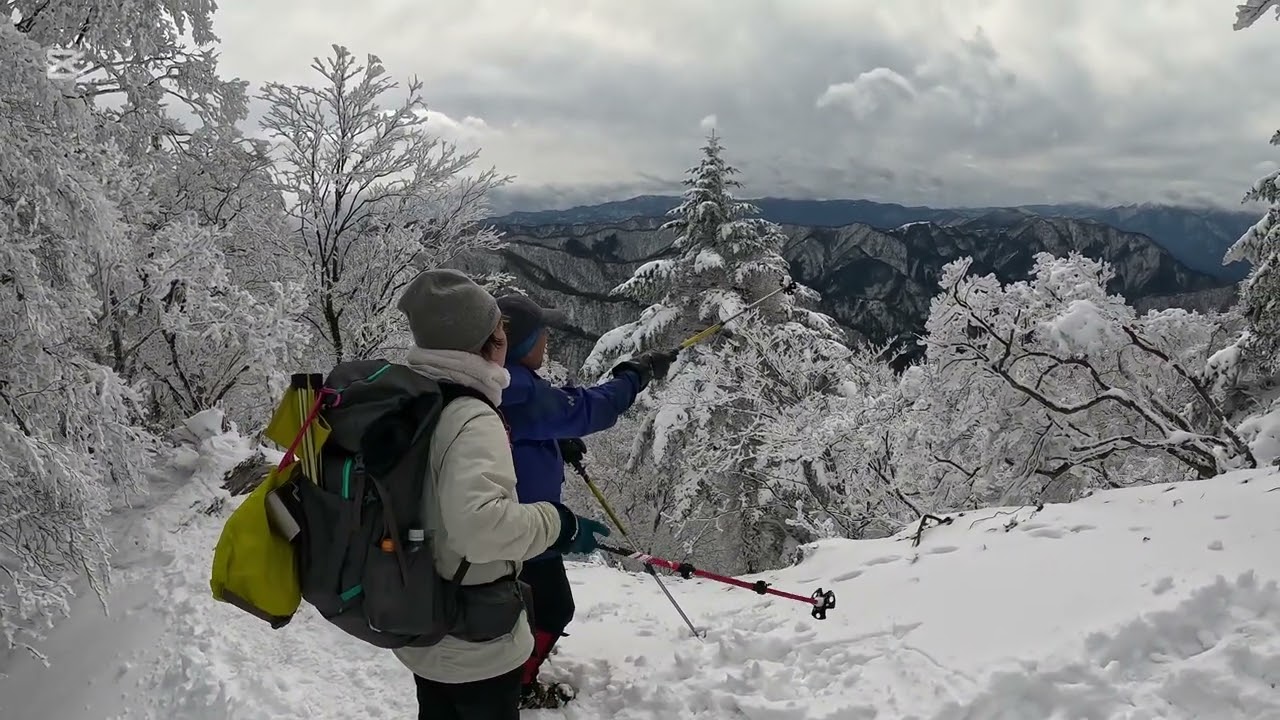 明神平から明神岳と前山でソリ遊び🛷駐車場で出会ったおじさんに色々教わりながらの楽しい山行(≧∇≦)になりました 感謝🙏#初心者 #明神平 #登山 #雪山登山 #雪山