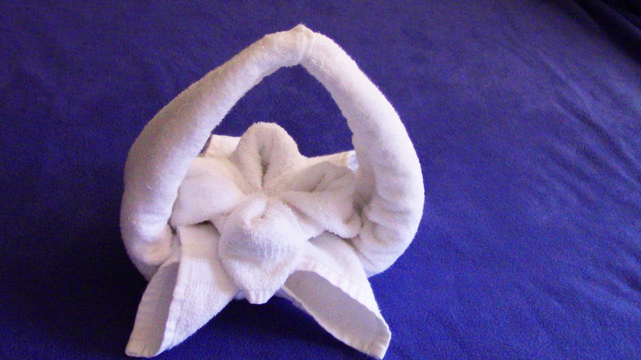 Towel Folding Flower Basket | Housekeeping Towel Art | Cruise Ship Towel Animal | Towel Creations |