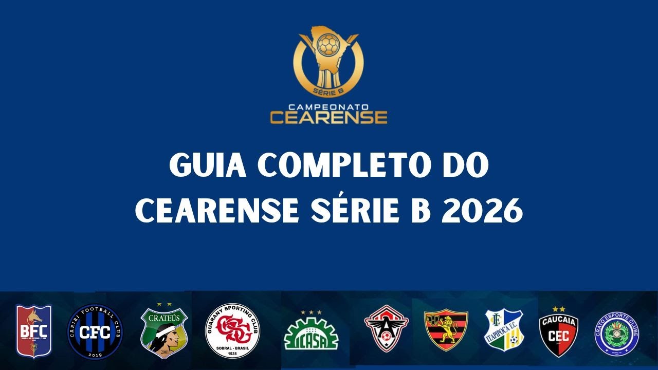 TIMES E GRUPOS DO CEARENSE SERIE B 2026, ESTÁDIOS, ONDE ASSISTIR E MUITO MAIS