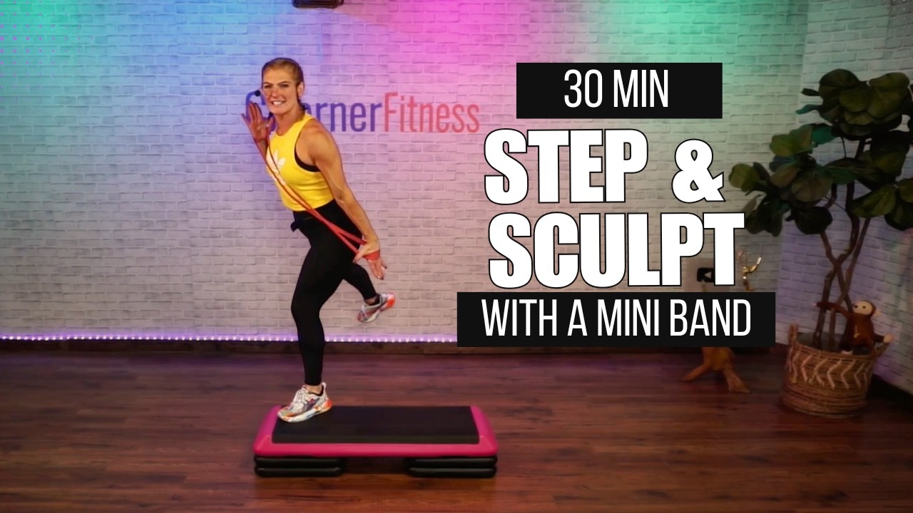 30 MIN STEP & SCULPT 🔥 Cardio Intervals + Mini Band Workout