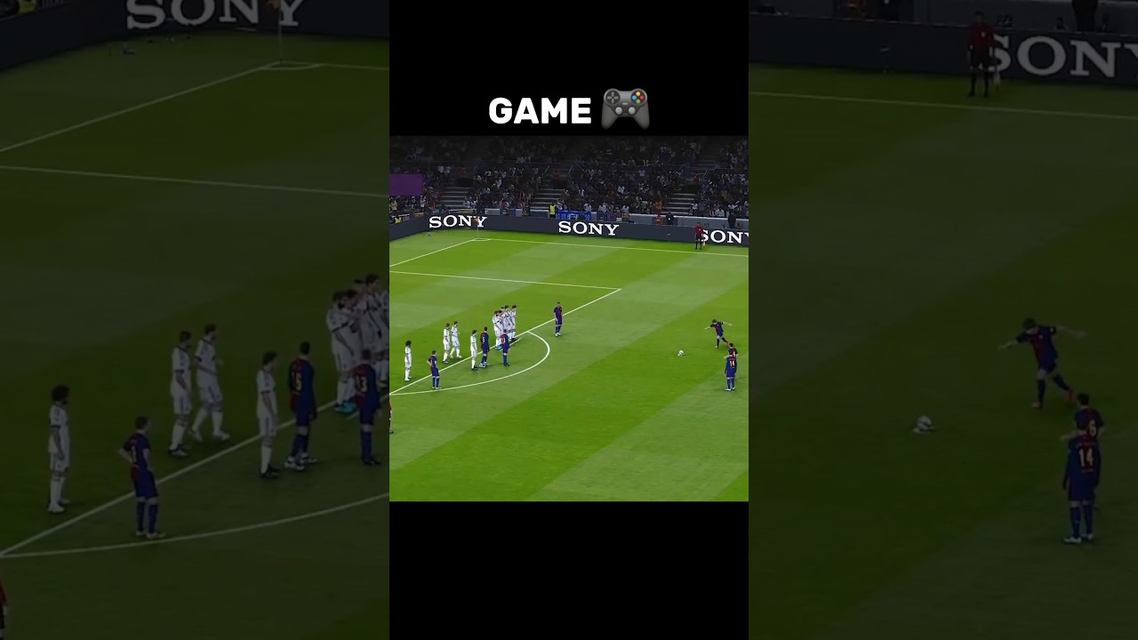 Messi Free Kick Goal vs Real Madrid Recreated in Pes 21 #pes #efootball #fifa #football #shorts