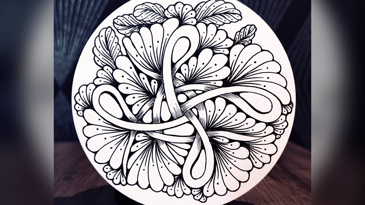 ‼️Super simple relaxing ‼️💥 Zentangle drawing guide || step by step tutorial