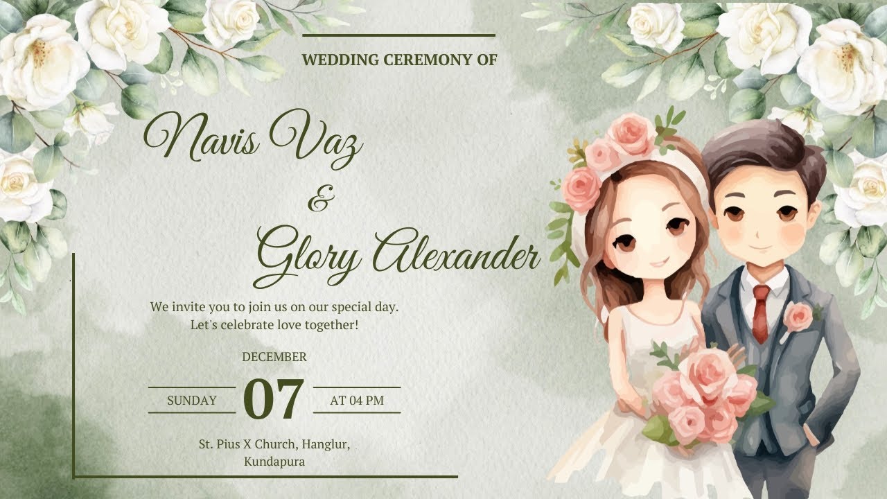Wedding Ceremony of Navis Vaz & Glory Alaxander || Watch Live