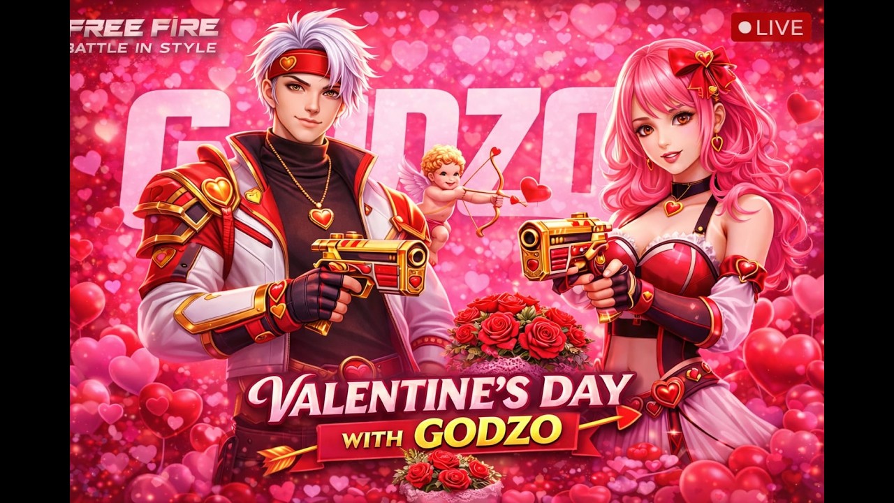 🔴(Live)Godzo’s Valentine Takeover 💘🎮 #undraduategamer  #freefirelive #freefire