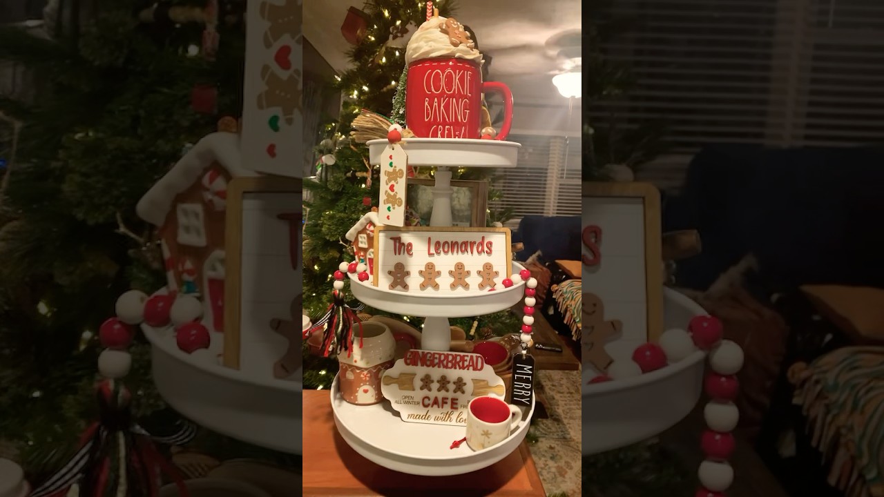 Tier tray decorations with Rae Dunn and more!!! 