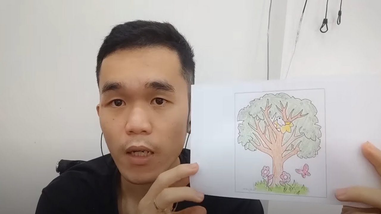 Complete the coloring picture of ancient trees and birds