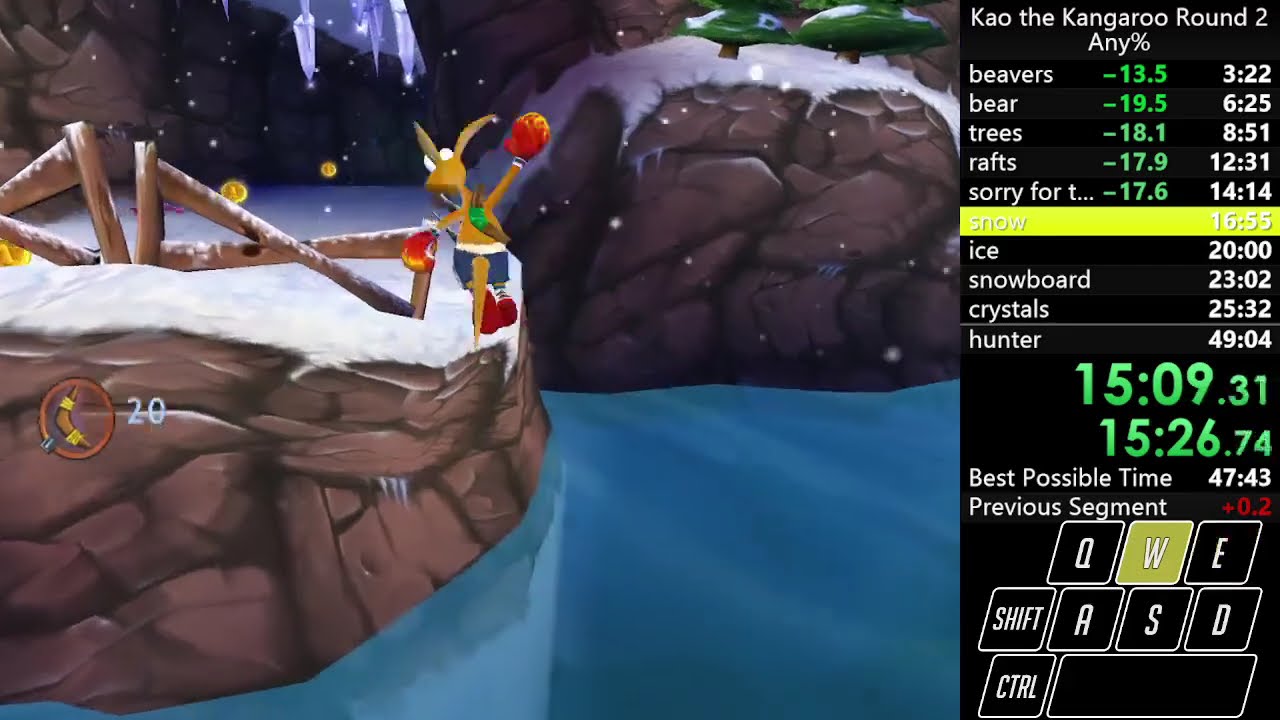 [WR] Kao the Kangaroo: Round 2 Quadless Any% speedrun - 48:59 LRT / 49:55 RTA