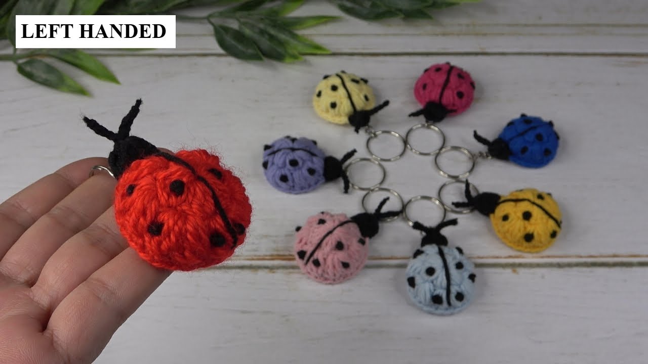 LEFT HANDED | Easy Crochet Ladybug Tutorial For Beginners | Step By Step