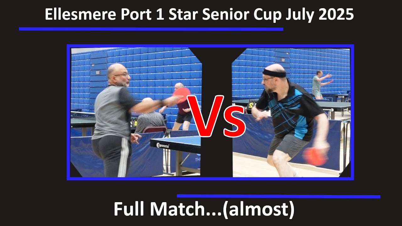 Ellesmere Port Senior Open 1 Star Cup July 2025: Steven Daniels Vs Mo Chughtai #tabletennis