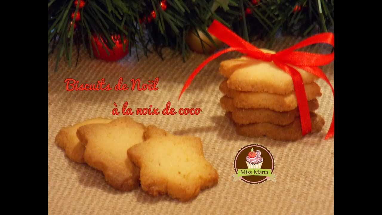 Biscuits de Noël - Sablés Noix de Coco - Miss Marta