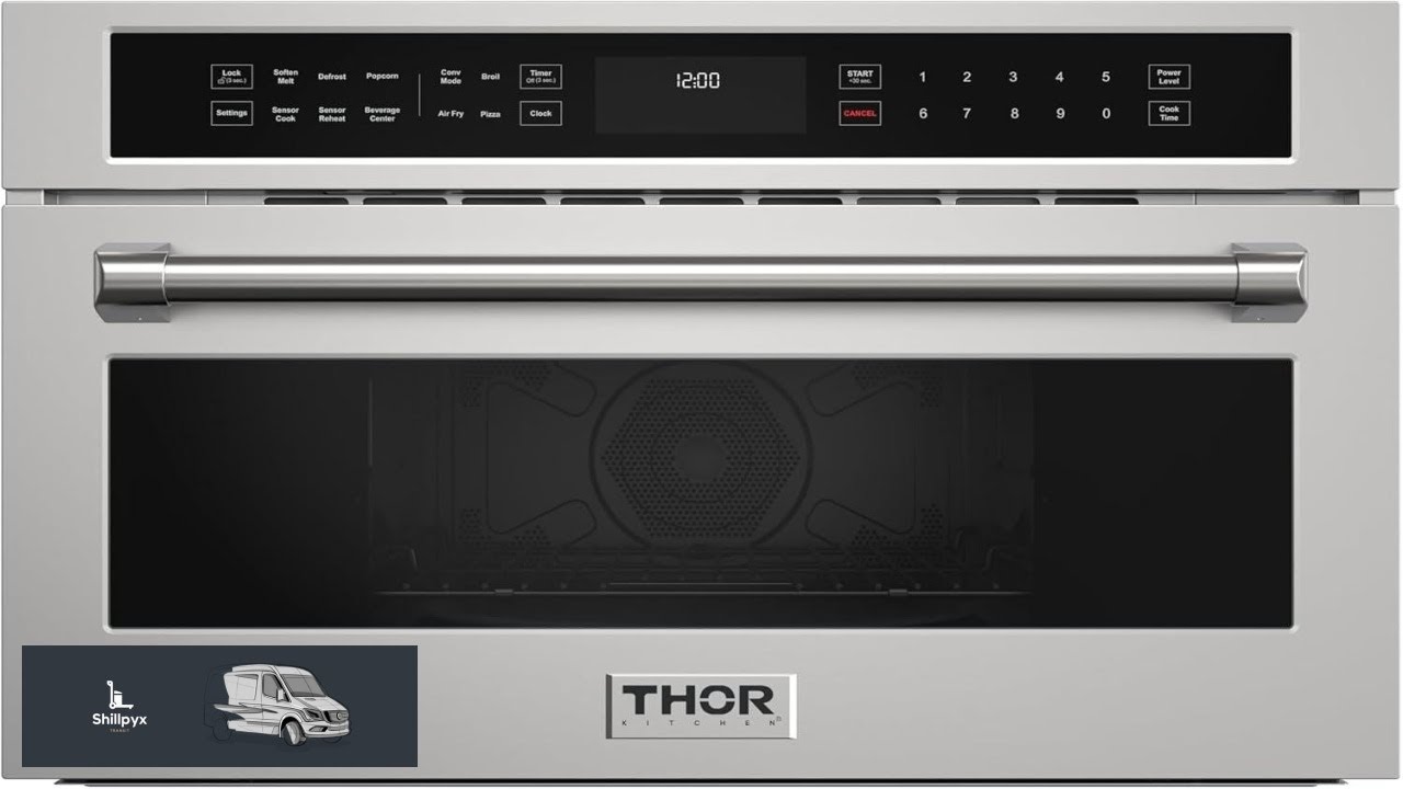 Thor Kitchen 30 Inch Built In Air Fry Microwave Oven with Drop Down Door