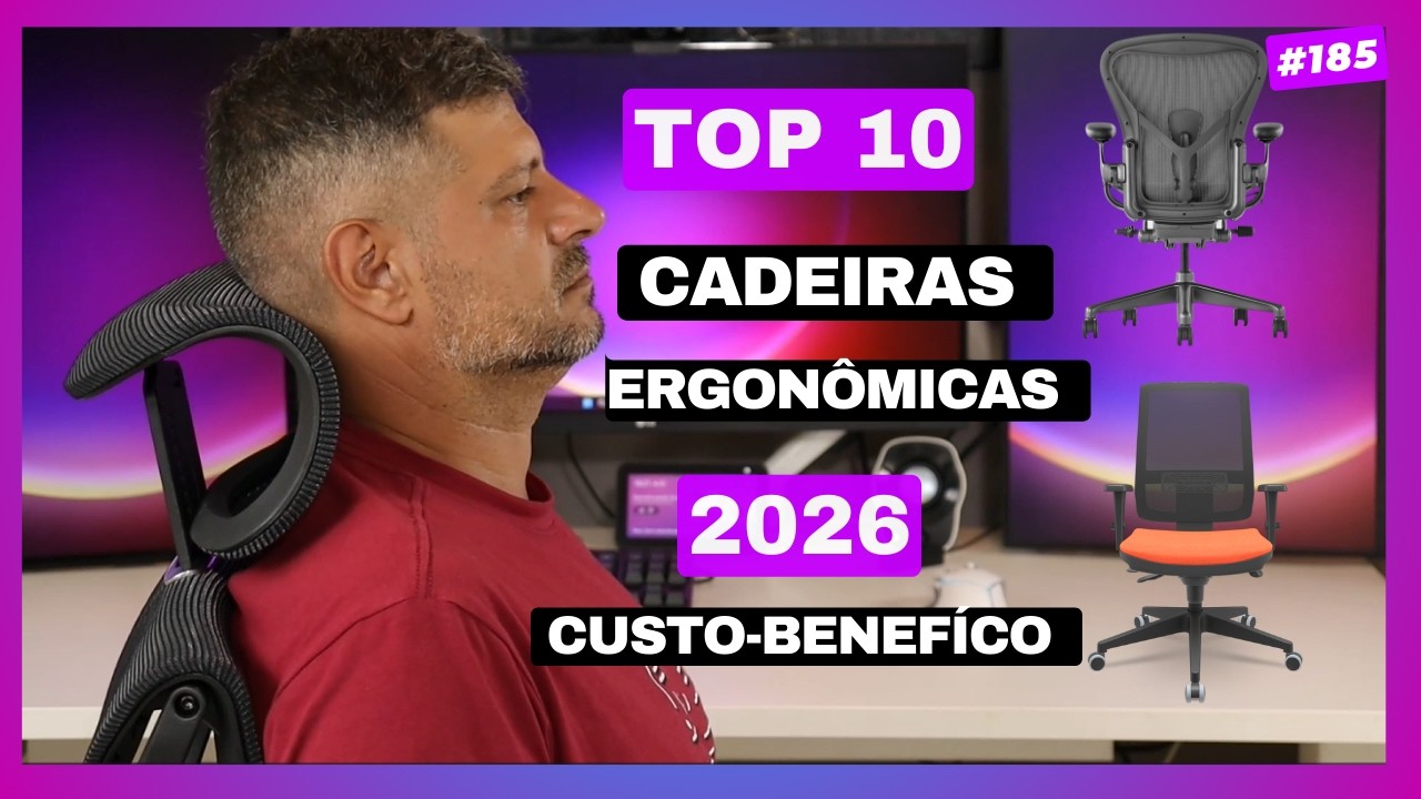 Top 10 cadeiras ergonômicas para 2026 - Custo-benefício, segmentada para valor.