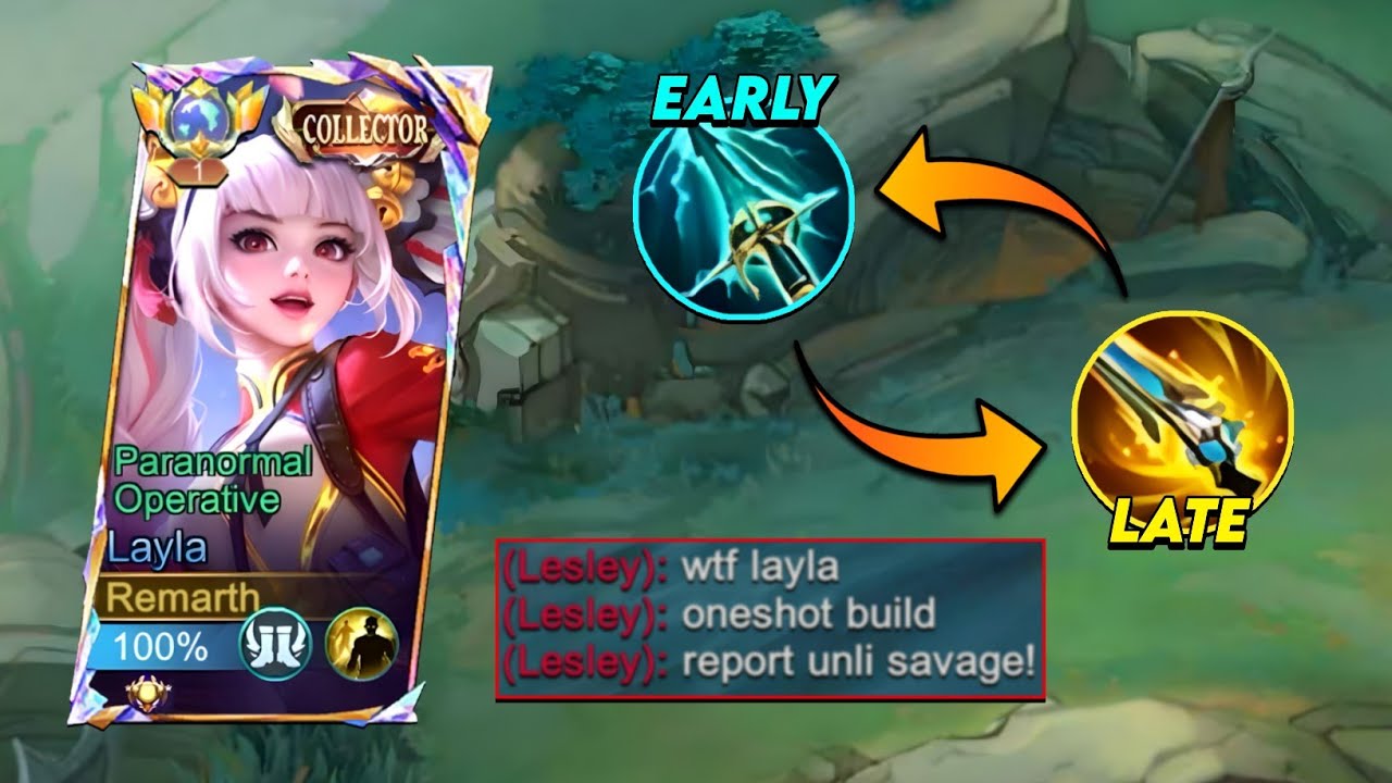 LAYLA NEW ONE SHOT BUILD🔥 NEW BROKEN FIRST ITEM FOR EARLY TO LATE GAME DAMAGE HACK! (Unli savage)